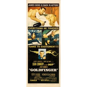 JAMES BOND: GOLDFINGER - Insert (14" x 36"); Fine+ on Paper