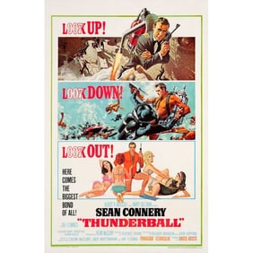 JAMES BOND: THUNDERBALL - One Sheet (27" x 41"); Fine on Linen