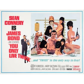 JAMES BOND: YOU ONLY LIVE TWICE - Subway Poster (59" x 46"); Style C; Very Fine- on Linen