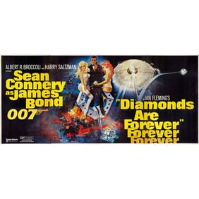 JAMES BOND: DIAMONDS ARE FOREVER - 24 Sheet (232" x 104"); Rainlap Style; Very Fine Folded