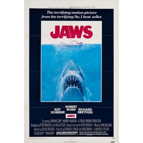 JAWS - One Sheet (27" x 41"); Fine on Paper