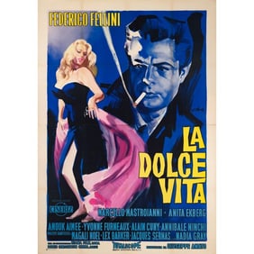 LA DOLCE VITA - Italian Four Fogli (55" x 78"); Country-of-Origin; Very Fine+ on Linen