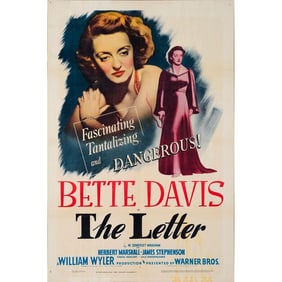 THE LETTER - One Sheet (27" x 41"); From The Royal Theatre Collection; Very Fine- Folded