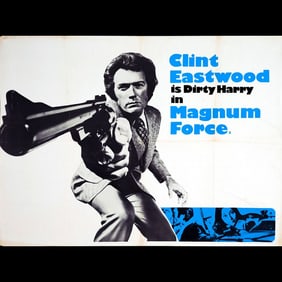 MAGNUM FORCE - Full-Bleed British Quad (40" x 30"); First UK Release Teaser; Fine Folded