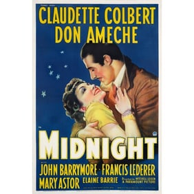 MIDNIGHT - One Sheet (27" x 41"); Style A; Fine on Linen