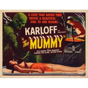THE MUMMY - Half Sheet (22" x 28"); Fine+ on Linen