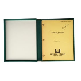 NATIONAL LAMPOON'S ANIMAL HOUSE - Revised Final Draft Script with Custom Full-Leather Clamshell Box
