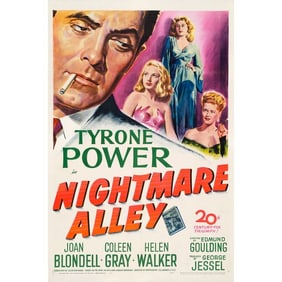 NIGHTMARE ALLEY - One Sheet (27" x 41"); Very Fine on Linen