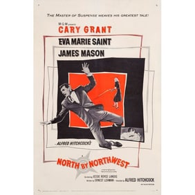 NORTH BY NORTHWEST - One Sheet (27" x 41"); Fine+ on Linen