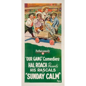 OUR GANG: SUNDAY CALM - Three Sheet (41" x 79"); Stone Lithograph; Very Fine- on Linen