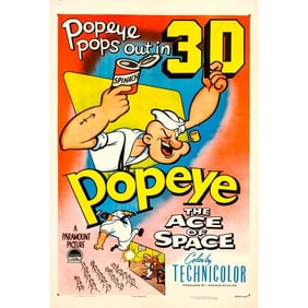POPEYE: THE ACE OF SPACE - One Sheet (27" x 41"); Very Fine+ on Linen