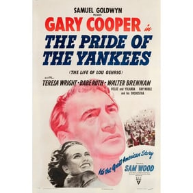 THE PRIDE OF THE YANKEES - One Sheet (27" x 41"); Style A; Fine- on Linen