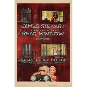 REAR WINDOW - One Sheet (27" x 41"); Very Fine- on Linen