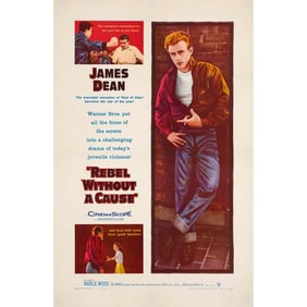 REBEL WITHOUT A CAUSE - One Sheet (27" x 41"); Very Fine- on Linen