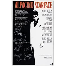 SCARFACE - Reprint Poster (25" x 39") Signed by Al Pacino, Murray Abraham, Steven Bauer, Robert