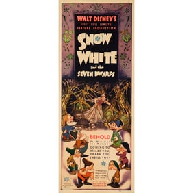 SNOW WHITE AND THE SEVEN DWARFS - Insert (14" x 36"); Very Fine Rolled