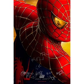 SPIDER-MAN 2 - One Sheet (27" x 40") Signed by Tobey Maguire, Kirsten Dunst, Alfred Molina, James