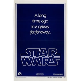 STAR WARS: A NEW HOPE - Style B Teaser, First Printing (27" x 41"); Very Fine+ Folded