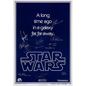 STAR WARS: A NEW HOPE - LucasFilm Ltd. Authorized Reprint One Sheet Poster (27.5" x 40") Signed by