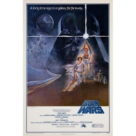 STAR WARS: A NEW HOPE - One Sheet (27" x 41"); First Printing, Style A; Very Fine- on Linen