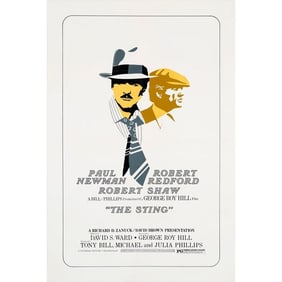 THE STING - One Sheet (27" x 41"); Silk Screen Alternate Style; Very Fine- on Linen