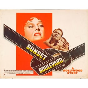 SUNSET BOULEVARD - Half Sheet (22" x 28"); Style B; Very Fine- Rolled