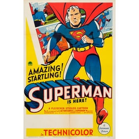 SUPERMAN - Stock One Sheet  (27" x 41"); Very Fine- Folded