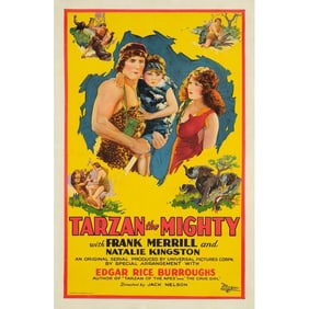 TARZAN THE MIGHTY - One Sheet (27" x 40"); From the Bradleigh Vinson Collection; All-Serial Style,