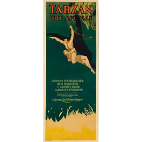 TARZAN THE APE MAN - Insert (14" x 36"); From the Bradleigh Vinson Collection; Fine+ on Paper