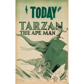 TARZAN THE APE MAN - Window Card (14" x 22"); Very Fine-