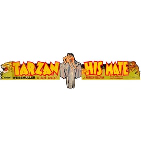 TARZAN AND HIS MATE - Theatre Lobby Streamer (162" x 44"); From the Bradleigh Vinson Collection;