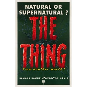 THE THING FROM ANOTHER WORLD - One Sheet (27" x 41"); Very Fine- on Linen