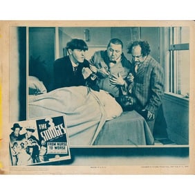 THREE STOOGES: FROM NURSE TO WORSE - Lobby Card (11" x 14"); Fine
