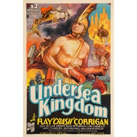 UNDERSEA KINGDOM - One Sheet (27" x 41"); All-Serial Style; Fine+ on Linen