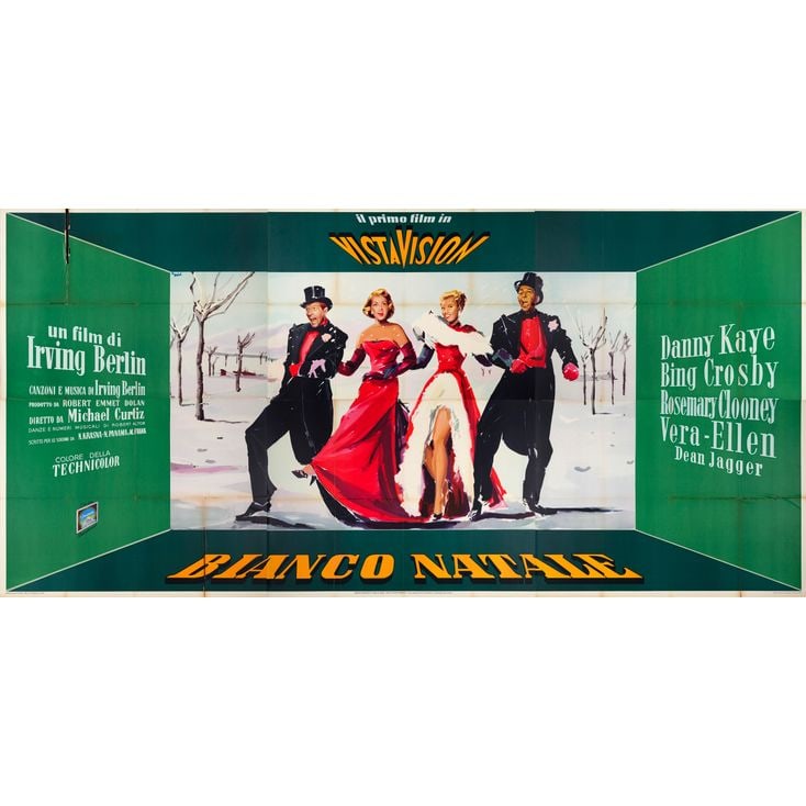 WHITE CHRISTMAS - Italian Billboard (192" x 80"); Very Fine Folded: WHITE CHRISTMAS Italian Billboard (192" x 80") ; Very Fine Folded; Artwork by Ercole Brini Paramount, 1954 This spectacular Italian billboard from director Michael Cu