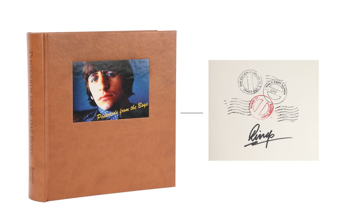 THE BEATLES - Ringo Starr-Autographed 2003 Postcards From The Boys Collector's Edition Book: THE BEATLES - Ringo Starr-Autographed 2003 Postcards From The Boys Collector's Edition Book - A Ringo Starr autographed copy of the collector's edition book Postcards From The Boys, published by Genes
