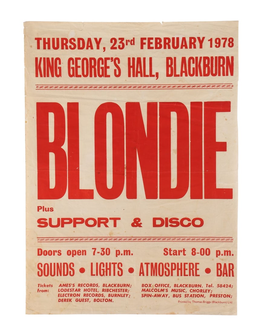BLONDIE - King George's Hall 1978 Concert Poster (1 of 1)