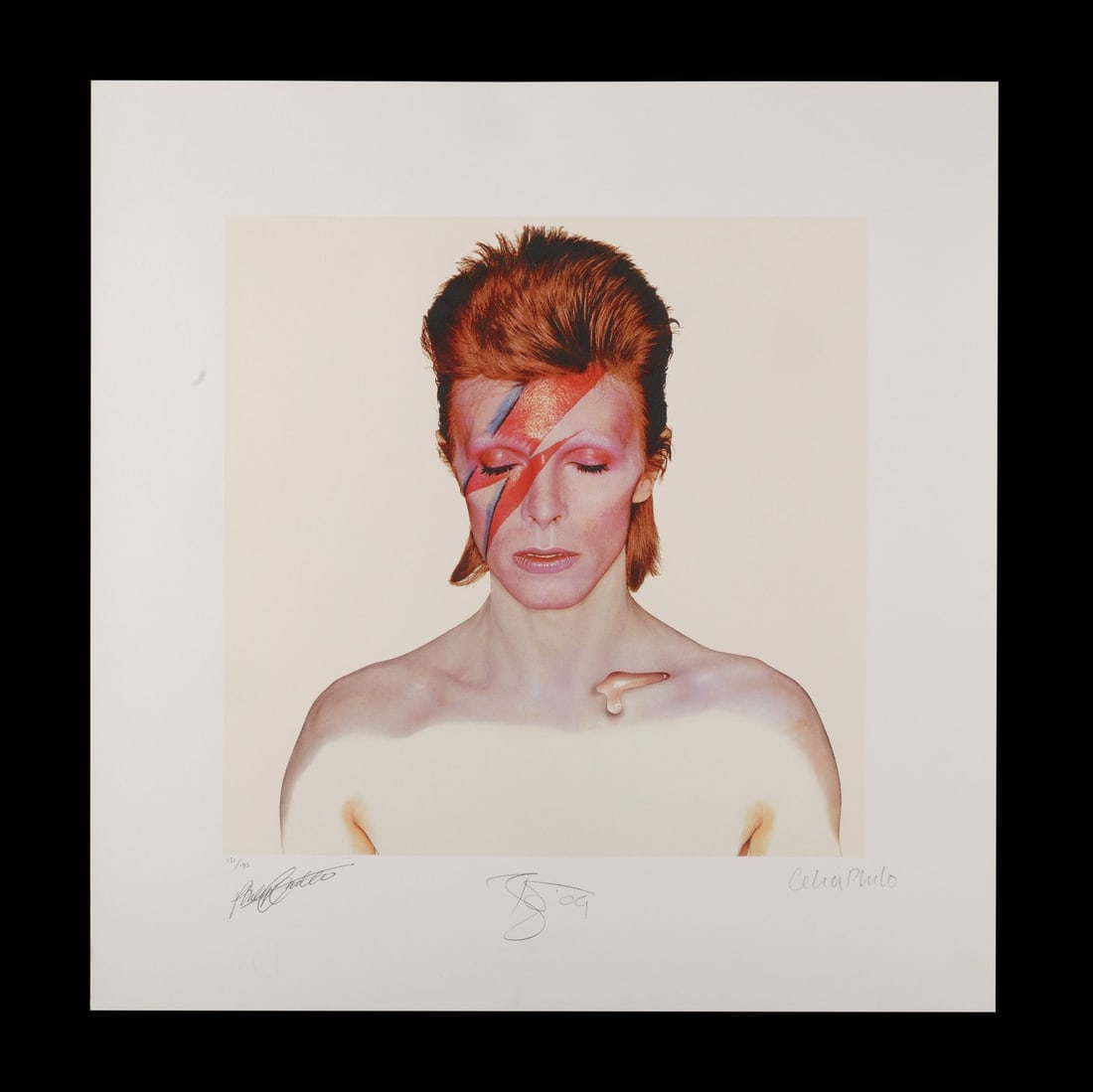 DAVID BOWIE - David Bowie-Autographed "Aladdin Sane"  Limited Edition Print by Philip Castle and (1 of 4)