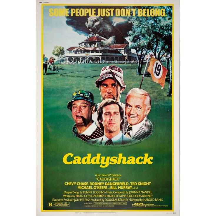 CADDYSHACK - 40 x 60; The Collection of the Late J. Stephen Ryan; Very Fine+ Rolled: CADDYSHACK 40 x 60 ; The Collection of the Late J. Stephen Ryan Very Fine+ Rolled Orion Pictures, 1980 Scarce in this format, this 40 x 60 poster is rolled in outstand
