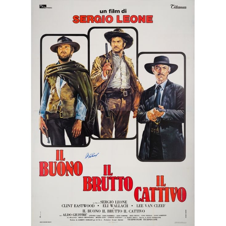 THE GOOD, THE BAD AND THE UGLY - Italian Four Fogli (55" x 78") Signed by Clint Eastwood (Beckett (1 of 1)