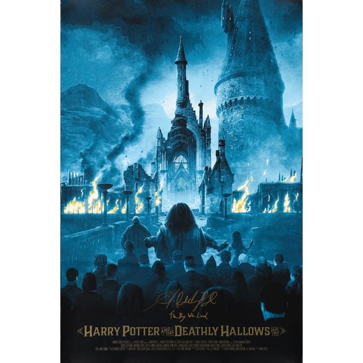 HARRY POTTER AND THE DEATHLY HALLOWS: PART 2 - Screen Printed Poster (24" x 36") Signed by Daniel (1 of 1)