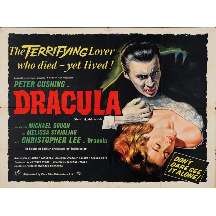 HORROR OF DRACULA - British Quad (40" x 30"); Country-of-Origin; Very Fine Folded (1 of 1)