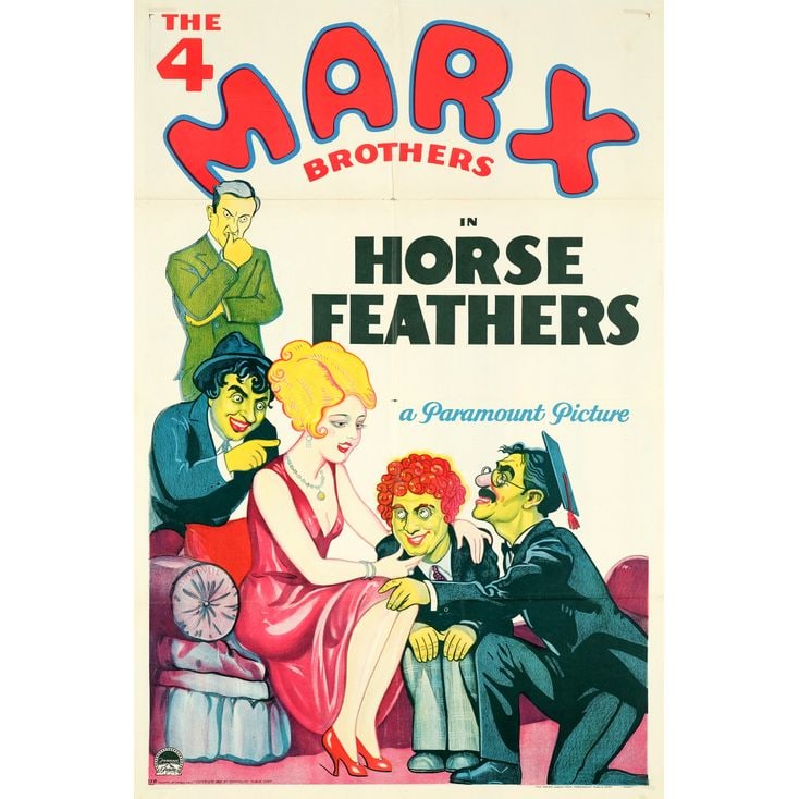 HORSE FEATHERS - One Sheet (27" x 41"); Style B, Stone Lithograph; Very Fine Folded (1 of 1)