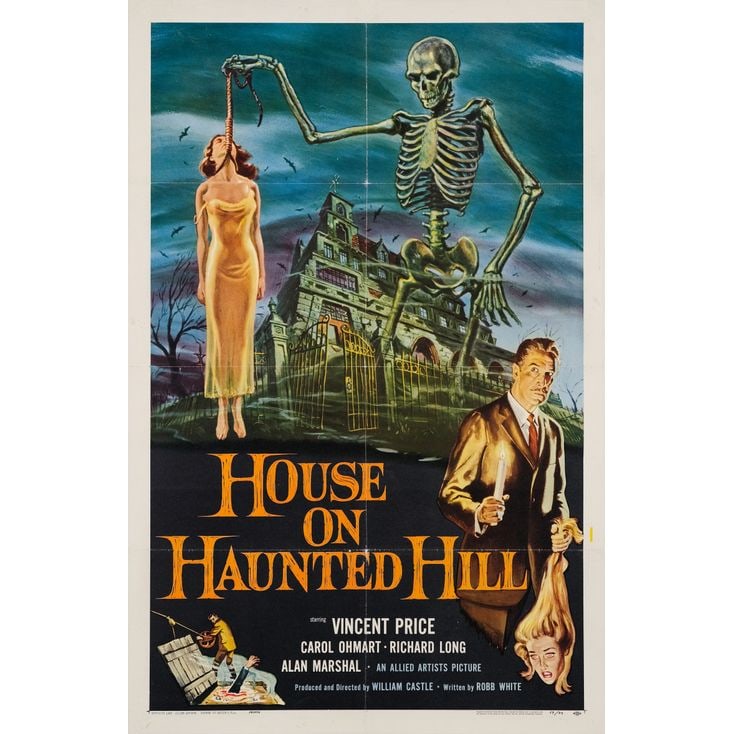 HOUSE ON HAUNTED HILL - One Sheet (27" x 41"); Very Fine+ on Linen (1 of 1)