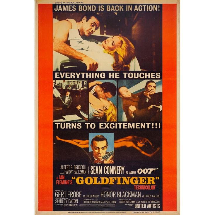JAMES BOND: GOLDFINGER - 40 x 60; The Richard Schenkman Collection; Fine+ Rolled (1 of 1)