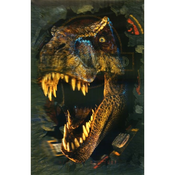 LOST WORLD, THE: JURASSIC PARK - Lenticular One Sheet (27" x 40"); The Collection of the Late J.: LOST WORLD, THE: JURASSIC PARK Lenticular One Sheet (27" x 40") ; The Collection of the Late J. Stephen Ryan Very Fine+ Universal, 1997 You'll see a dinosaur emerge fr