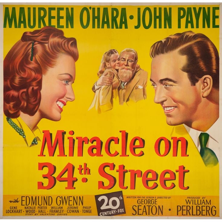 MIRACLE ON 34TH STREET - Six Sheet (80" x 79"); The Collection of the Late J. Stephen Ryan; Stone (1 of 1)
