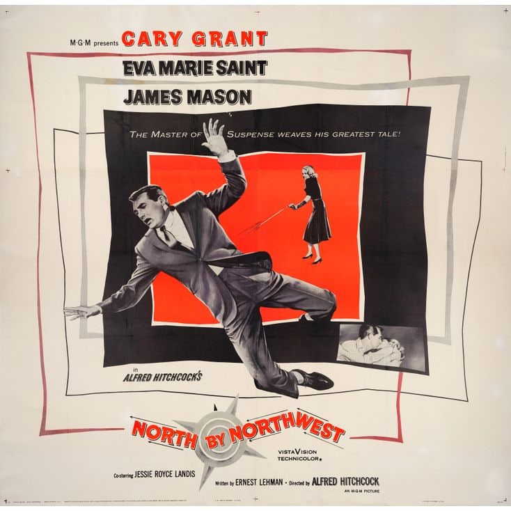 NORTH BY NORTHWEST - Six Sheet (81" x 79"); The Collection of the Late J. Stephen Ryan; Very Fine- (1 of 1)