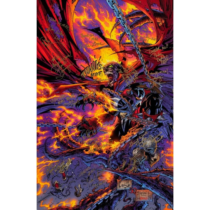 SPAWN - "Spawn" #50 Cover Art Poster (22" x 34") Signed by Keith David, John Rafter Lee, Victor (1 of 1)