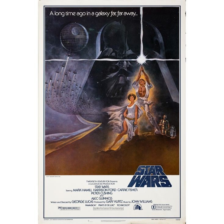 STAR WARS: A NEW HOPE - One Sheet (27" x 41"); Style A, First Printing; Very Fine- Rolled (1 of 1)